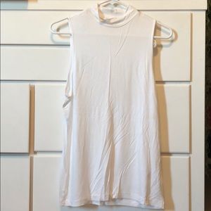 H&M Mock Neck White Tank Top